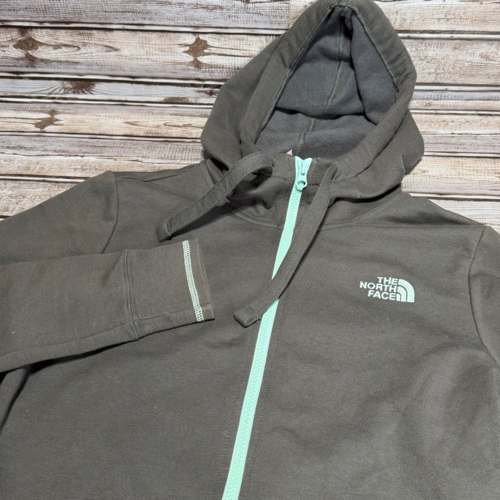 The North Face Women Gray Zip Up Hoodie Sweatshirt M‎